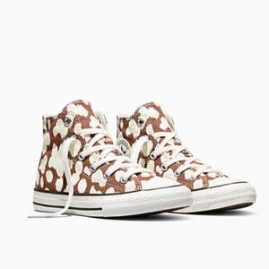 Converse Chuck Taylor All Star Hi Sneakers Youth Girls Size 3 Deer Print Brown